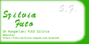 szilvia futo business card